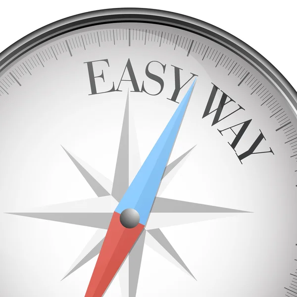 Compass easy way — Stock Vector