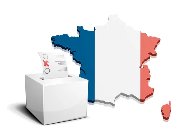 Valsedeln rutan Frankrike — Stock vektor