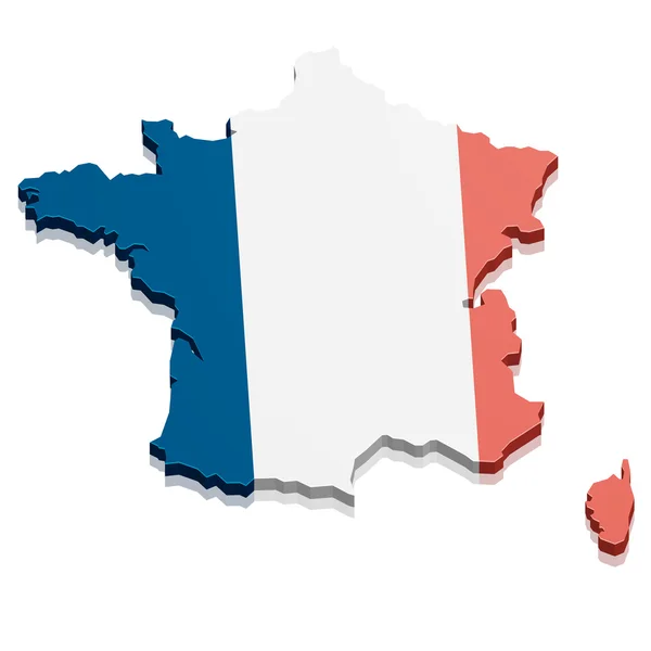 フランスを地図します。 — ストックベクタ