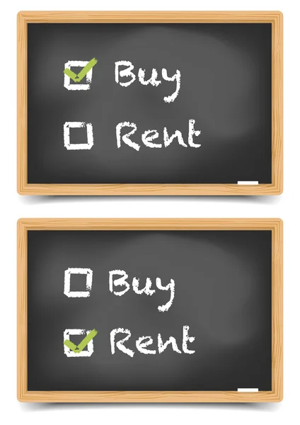 Blackboard Buy Rent — Stock Vector