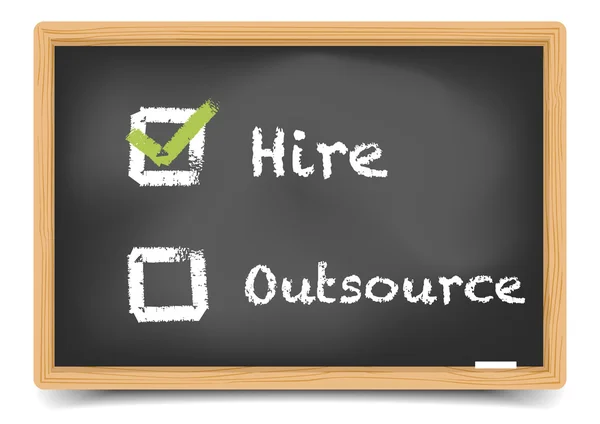 Alquiler de pizarra Outsource — Vector de stock