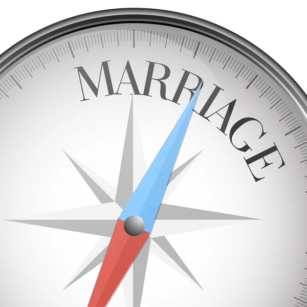 Compass Marriage — Stock Vector