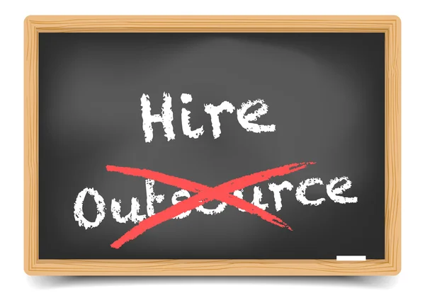 Blackboard Hire Outsource — Stock Vector