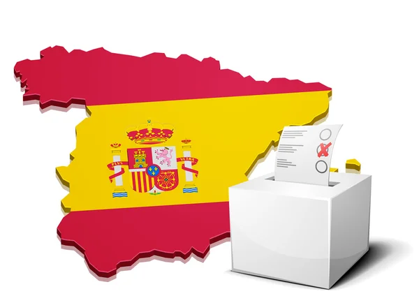 Wahlurne in Spanien — Stockvektor