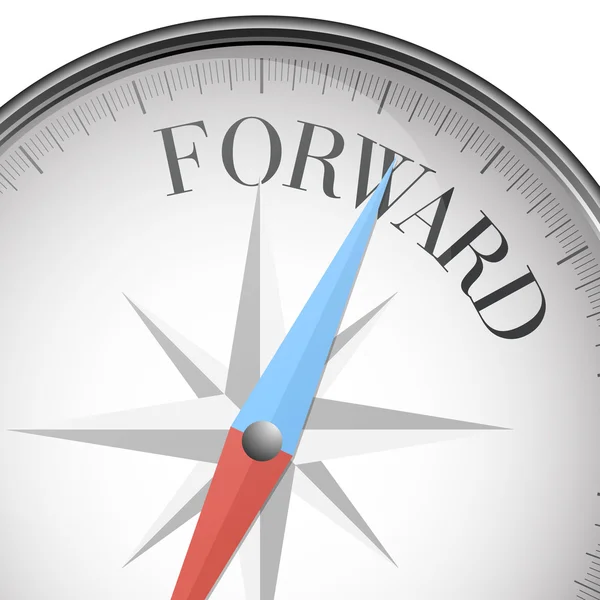 Compass Forward — Stock Vector