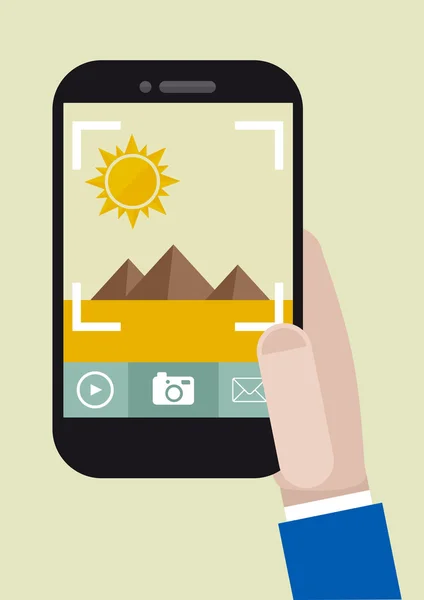 Telefonen fotografering — Stock vektor