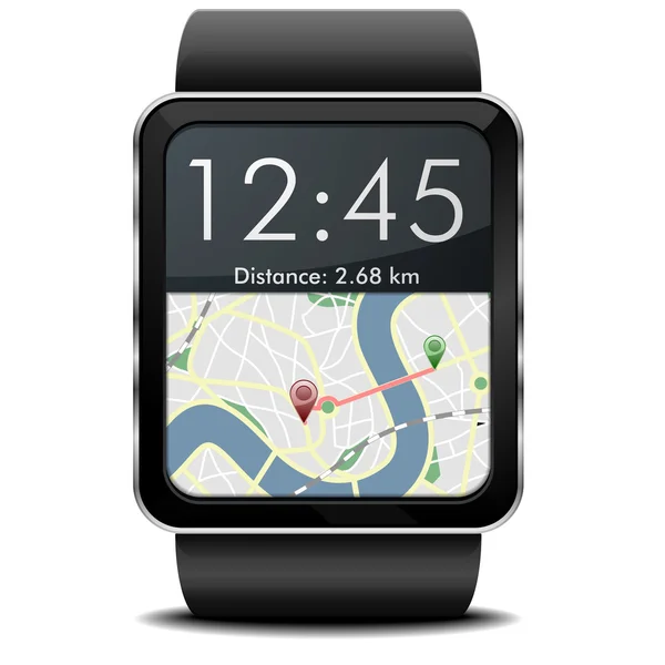 Smartwatch Navegación — Vector de stock