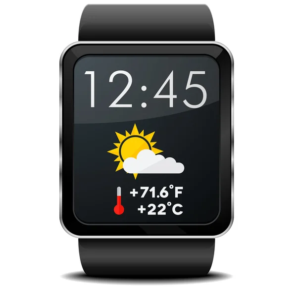 Smartwatch Weather — Stock Vector