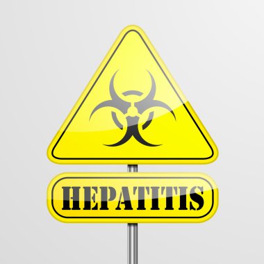 Yellow Hepatitis Warning Sign clipart