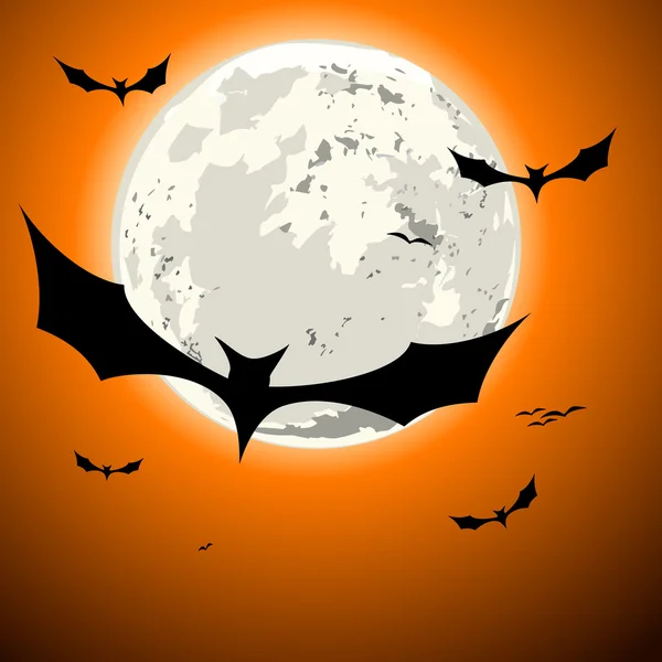 Fladdermöss halloween bakgrund — Stock vektor