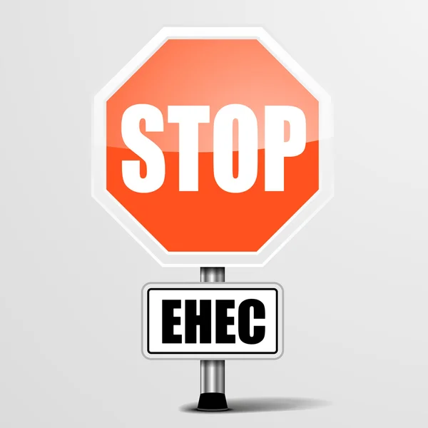 Rotes ehec Stoppschild — Stockvektor