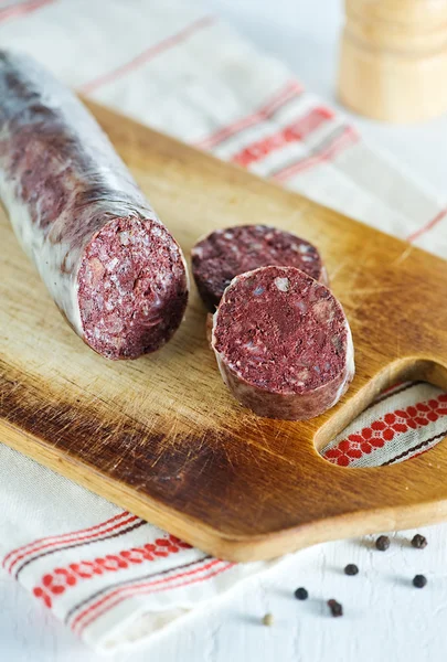 Blood pudding sausage — Stock Photo, Image