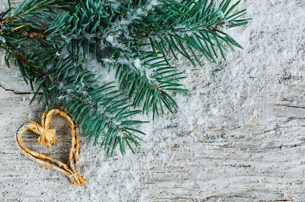 Fundo de Natal com ramo de abeto — Fotografia de Stock