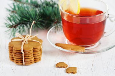 Yılbaşı kurabiye ve çay