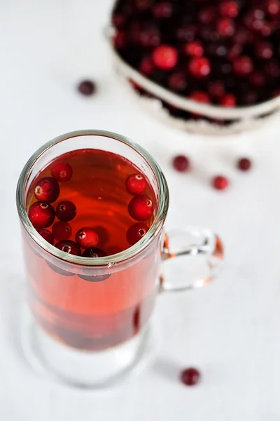 Tea with cranberry — Stock Photo, Image