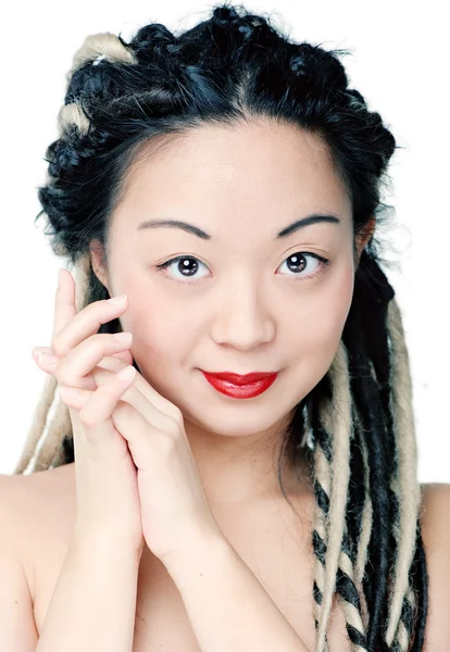 Vacker asiatisk kvinna leende — Stockfoto