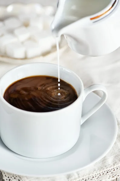 Koffie met melk — Stockfoto