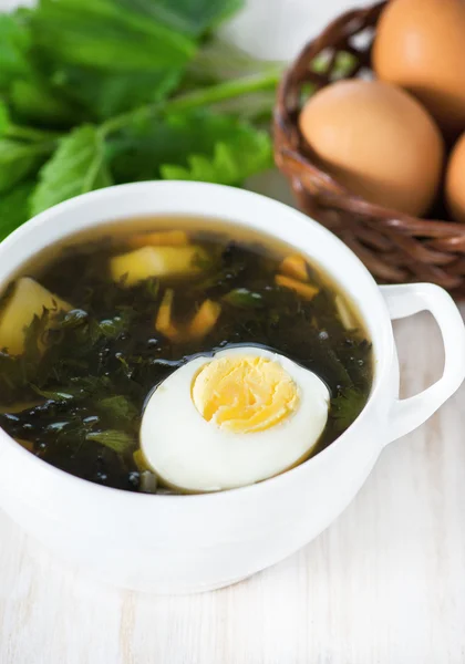 쐐기 풀 수프 계란 — 스톡 사진