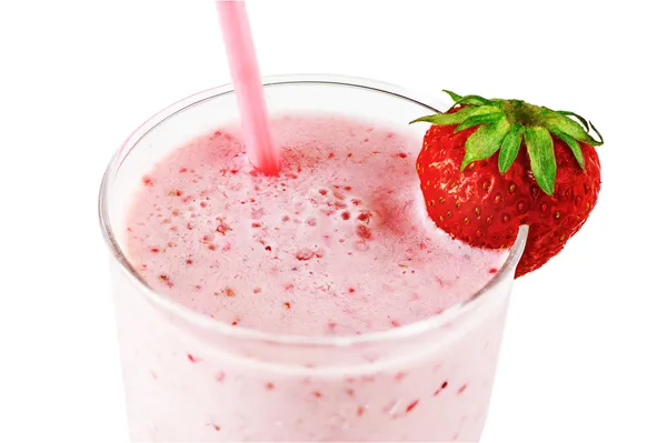 Strawberry milk smoothie — Stock Photo, Image