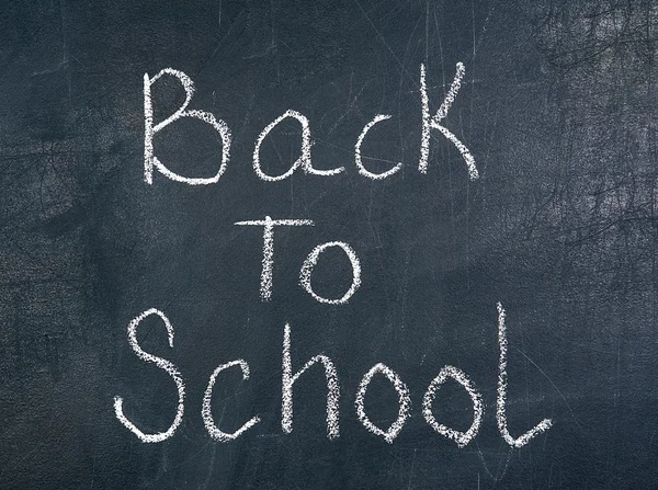 Back to school on chalkboard — Stock Photo, Image