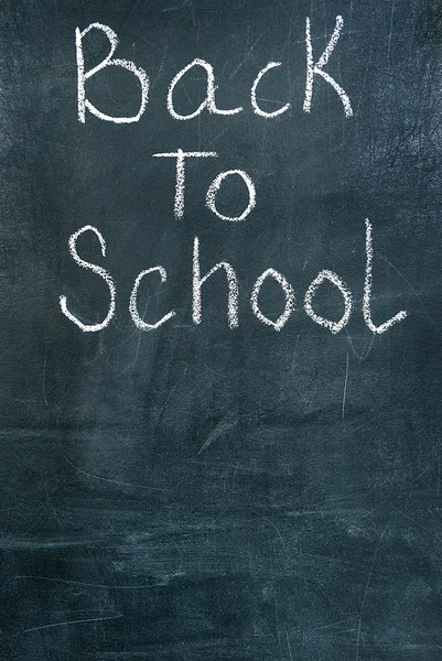 Back to school on chalkboard — Stock Photo, Image