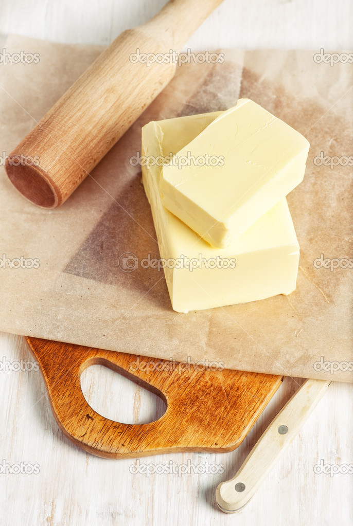 Butter on paper