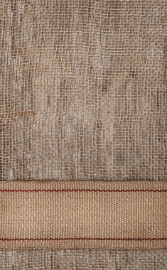 çuval bezi arka plan şerit çuval bezi ile