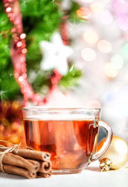 Té de Navidad y canela —  Fotos de Stock