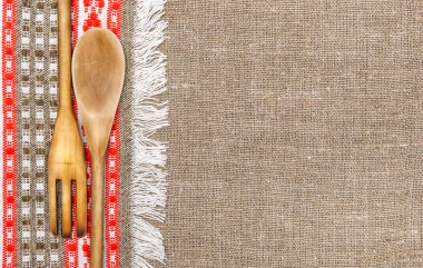 çuval bezi arka ülkenin kumaş ve mutfak eşyaları