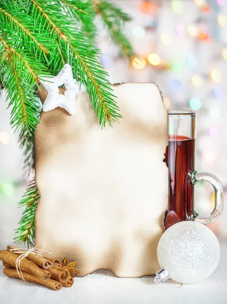 Julkort med glögg — Stockfoto