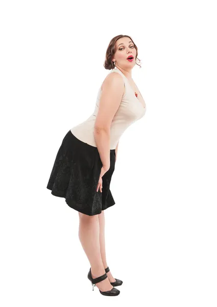 Bella plus size donna — Foto Stock