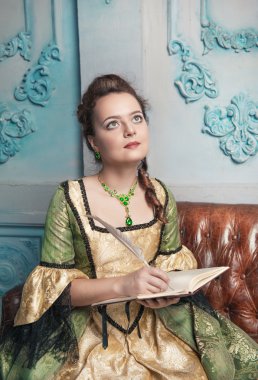 Günlüğüme yazma Ortaçağ içinde güzel kadın