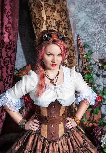 Steampunk piękna kobieta — Zdjęcie stockowe