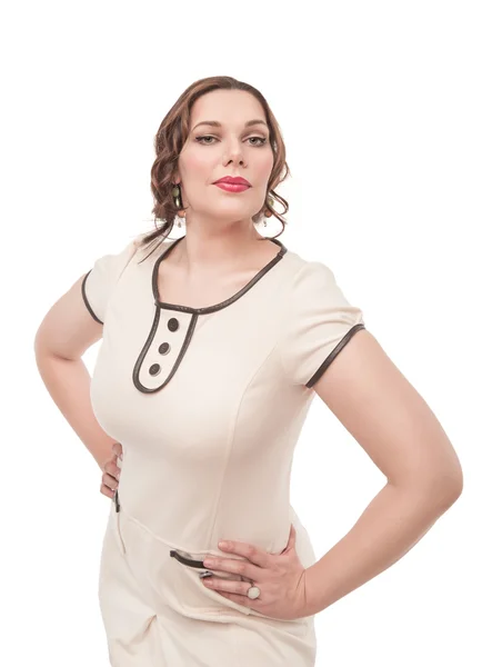 Beautiful plus size woman posing — Stock Photo, Image