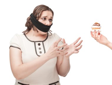Artı boyutu kadın pasta için germe elleri ağzı