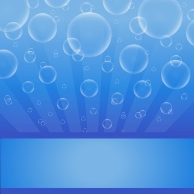 sabun köpüğü ile ışık ve çerçeve mavi bir arka plan üzerinde