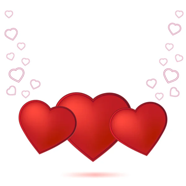 Valentine den karta se srdcem — Stock fotografie
