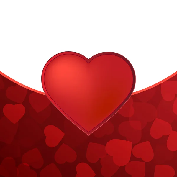Valentine den karta se srdcem — Stock fotografie