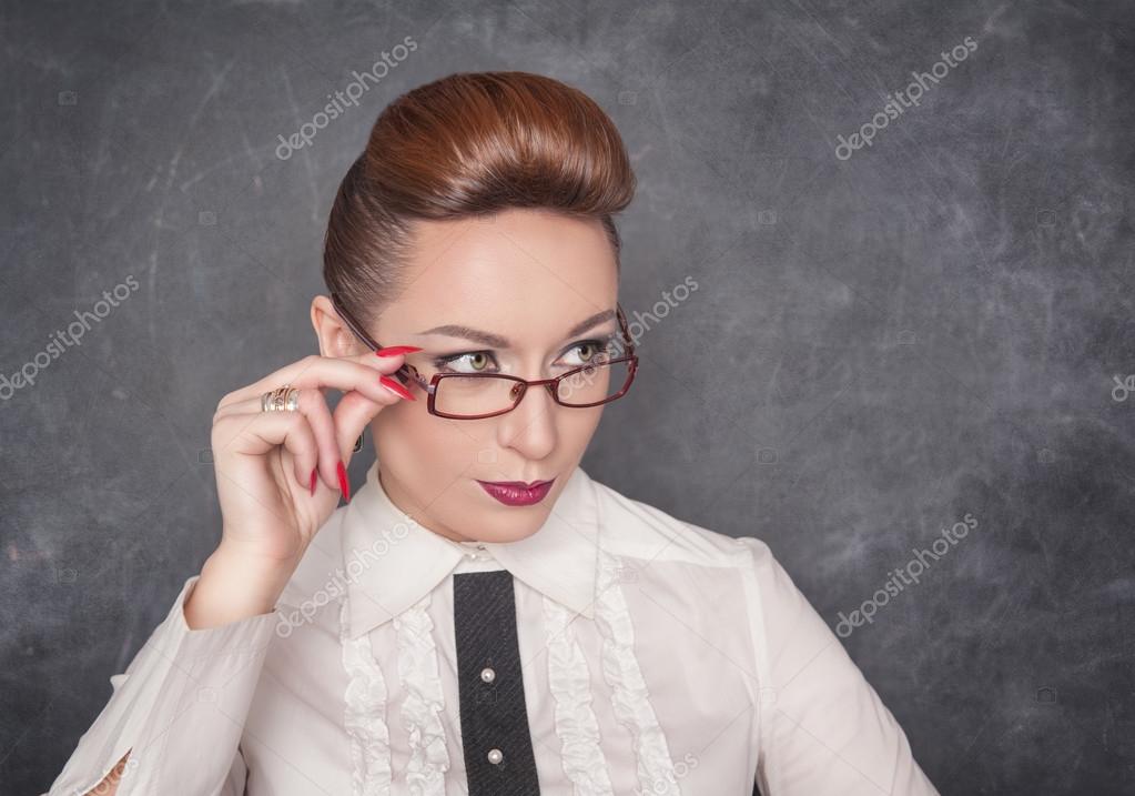 Lehrerin Brille Lehrerin Brille