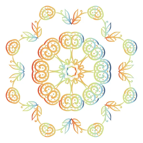 Padrão círculo floral — Fotografia de Stock