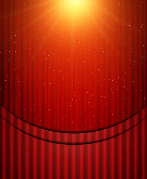 矢量图上的红色闪光背景与舞台帷幕设计 — 图库矢量图片