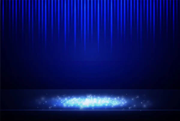 Διάνυσμα Μπλε Λαμπερό Φόντο Δάπεδο Για Παρουσίαση Συναυλία Και Show — Διανυσματικό Αρχείο