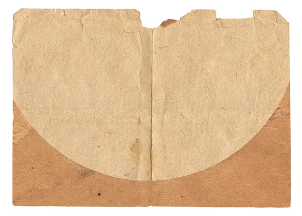 Üzerinde Çizikler Lekeler Olan Eski Kağıt Beyaza Izole Edilmiş — Stok fotoğraf