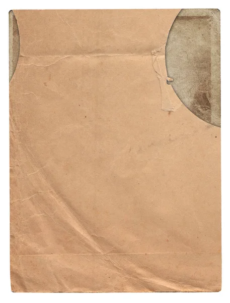Старая Текстура Бумаги Пятнами Царапинами Изолированы — стоковое фото