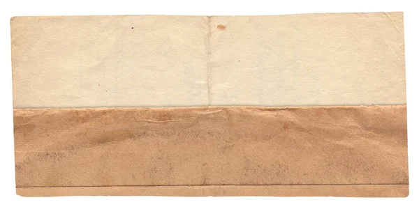 Antiguo Papel Rugoso Vintage Con Arañazos Manchas Textura Aislada Blanco — Foto de Stock