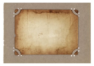 Leke ve çiziklerle izole edilmiş eski fotoğraf dokusu