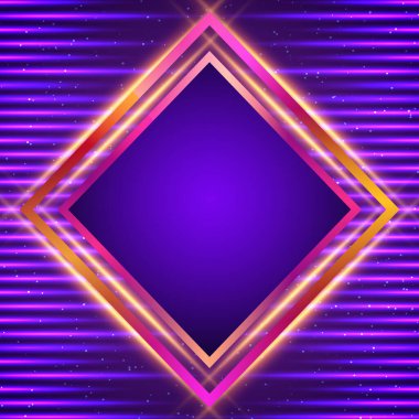 Tasarım için kare pankartıyla soyut vektör deseni mavi parlayan arkaplan illüstrasyonu