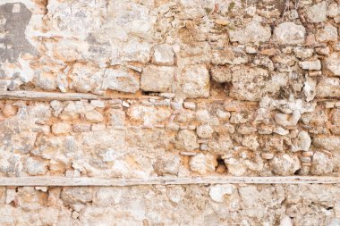 Antik taş duvarın dokusu.