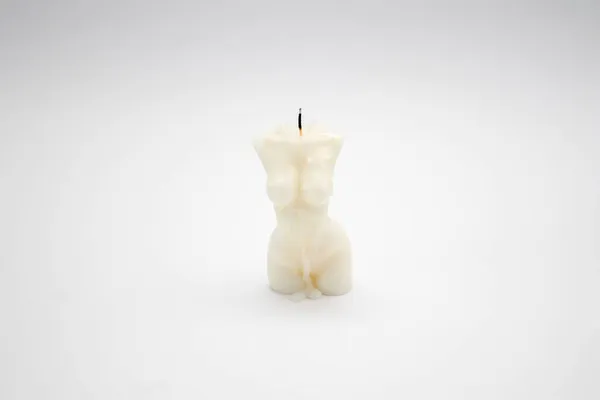 Свічка Ручної Роботи Димом Йде Від Гніву — стокове фото