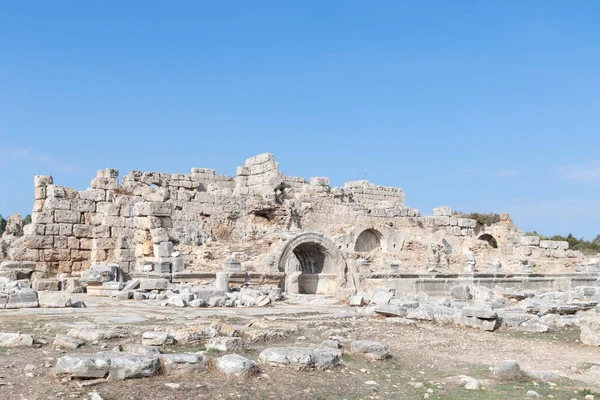 Die Ruinen Einer Alten Römischen Stadt Der Türkei — Stockfoto